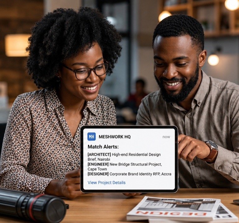 Two professionals reviewing matched brief alerts together